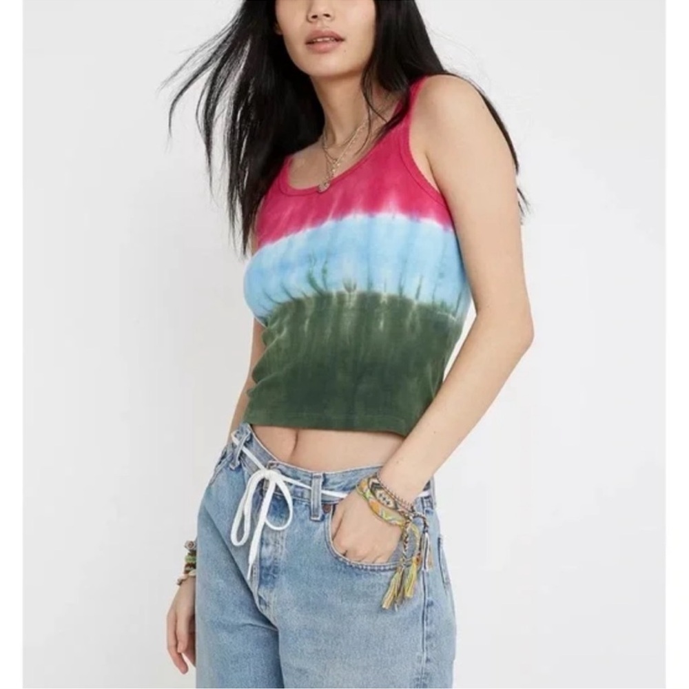 URBAN OUTFITTERS Boardwalk Tie-Dye Vest Baby Tank Top